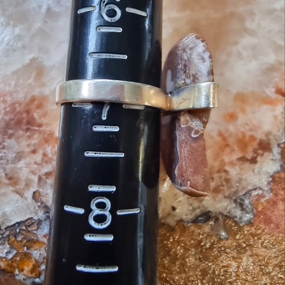 Ammonite Fossil Sterling Silver Ring - Picture 6 of 7